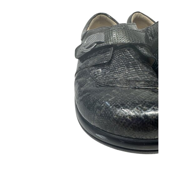 Alegria Womens Black Snake Embossed Leather Slip-On Loafers Size 39 US 9 - Picture 8 of 14